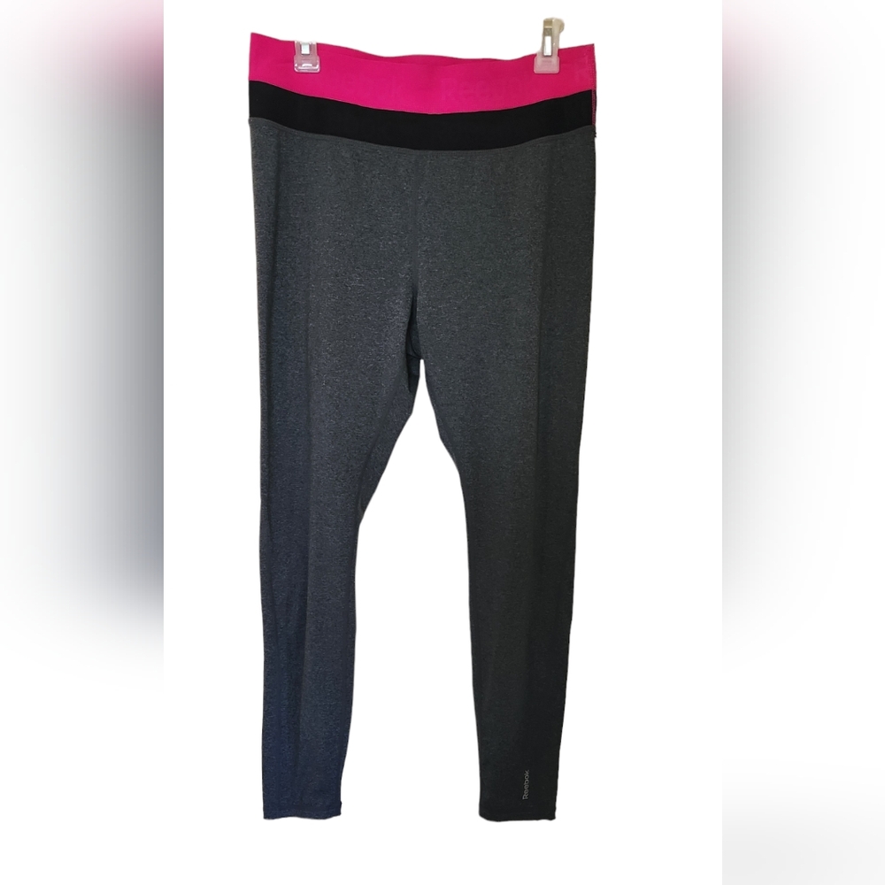 Reebok Charcoal Gray Sport Leggings.  Size L